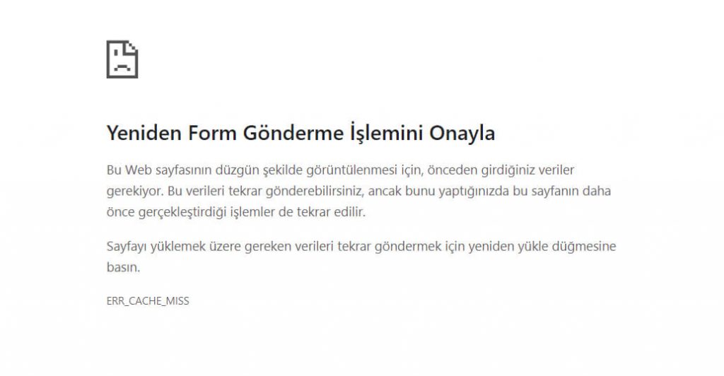 WooCommerce Yeniden Form Gönderme İşlemini Onayla Hatası Çözümü