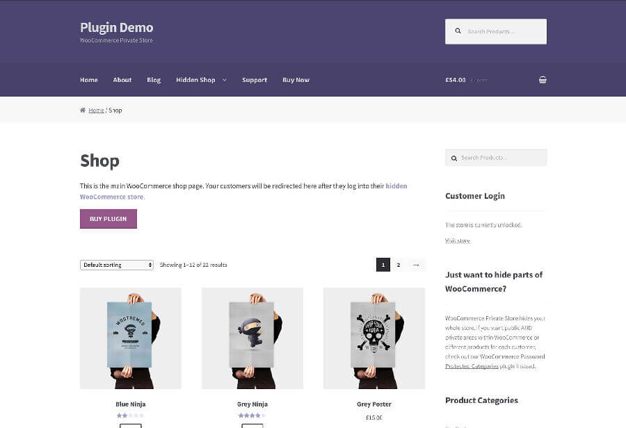 WooCommerce kurulmuş olan örnek bir internet sitesi